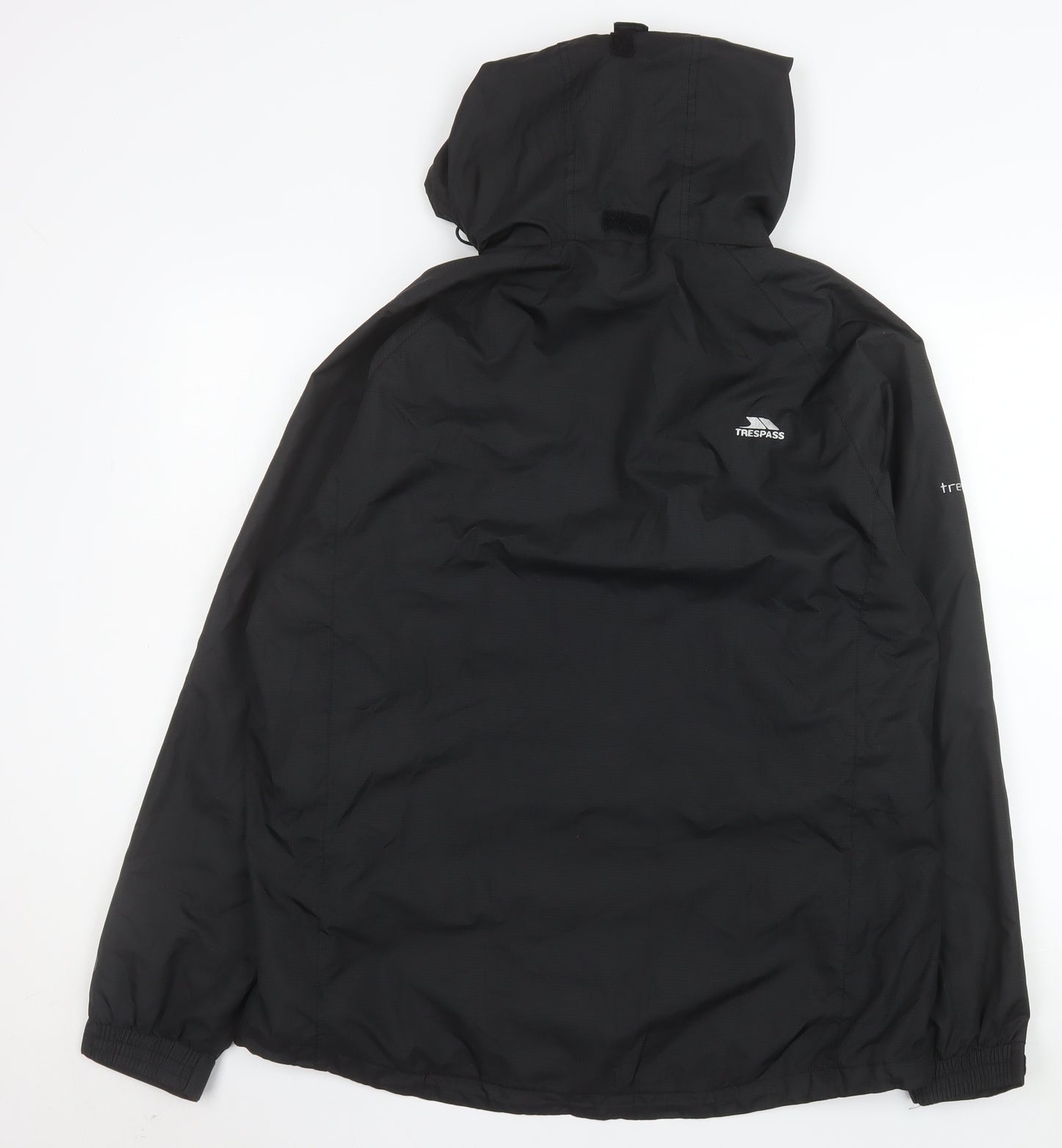 Trespass Womens Black Waterproof Hooded Rain Coat Jacket L