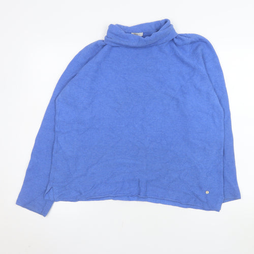 Bella di Notte Women Blue Roll Neck Long Sleeve Jumper Size 14
