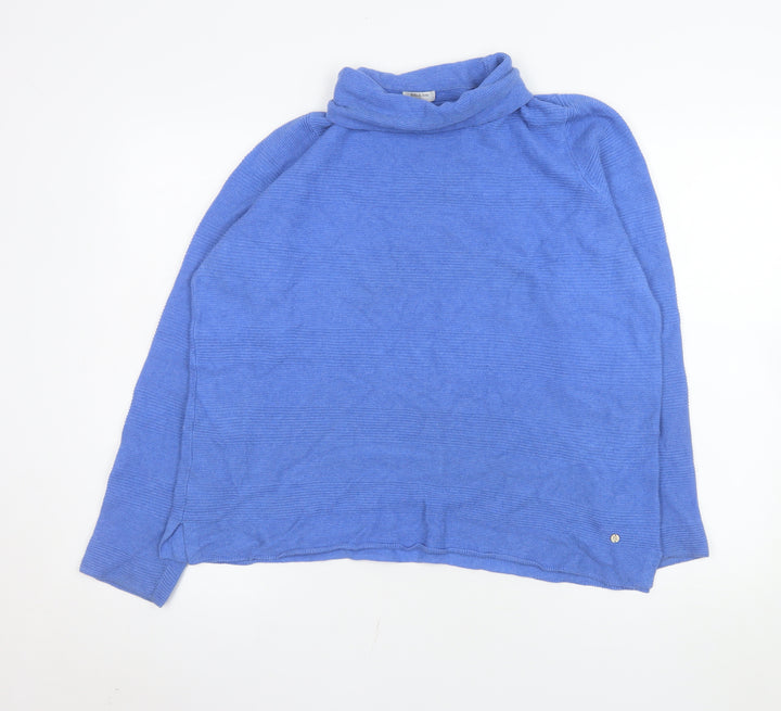 Bella di Notte Women Blue Roll Neck Long Sleeve Jumper Size 14