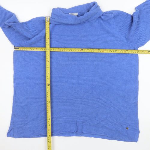 Bella di Notte Women Blue Roll Neck Long Sleeve Jumper Size 14