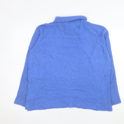 Bella di Notte Women Blue Roll Neck Long Sleeve Jumper Size 14