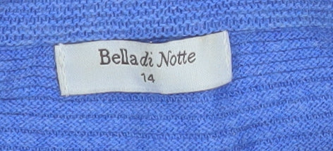 Bella di Notte Women Blue Roll Neck Long Sleeve Jumper Size 14