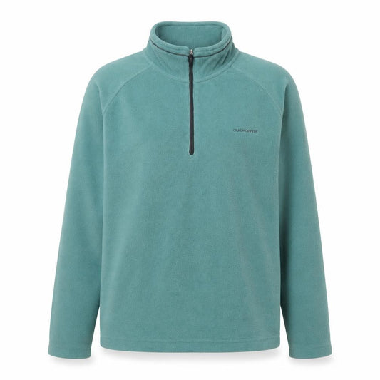 Front view of Craghoppers Women's Blue Fleece 1/2 Zip Pullover Sweatshirt UK 10