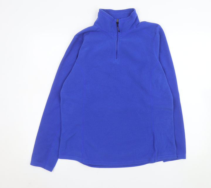 Kirkland Signature Men's Blue Fleece 1/4 Zip Pullover Sweatshirt L