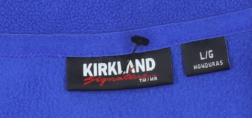 Kirkland Signature Men's Blue Fleece 1/4 Zip Pullover Sweatshirt L