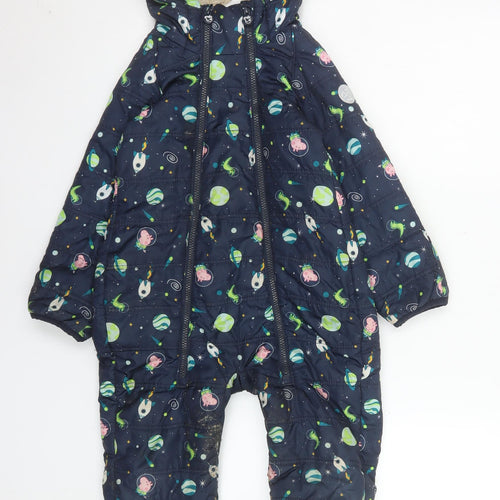 Regatta Girls Blue Peppa Pig Winter Snowsuit 6 Years Hooded Puffer