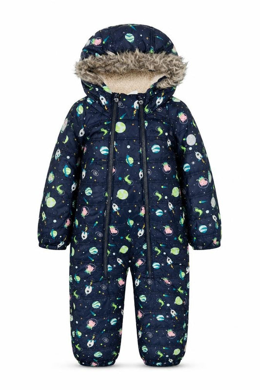 Regatta Girls Blue Peppa Pig Winter Snowsuit 6 Years Hooded Puffer