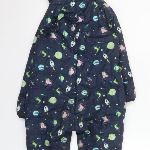 Regatta Girls Blue Peppa Pig Winter Snowsuit 6 Years Hooded Puffer
