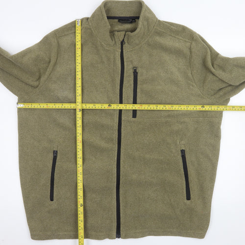 WorkWear Men's Green 2XL Fleece Full Zip Jacket