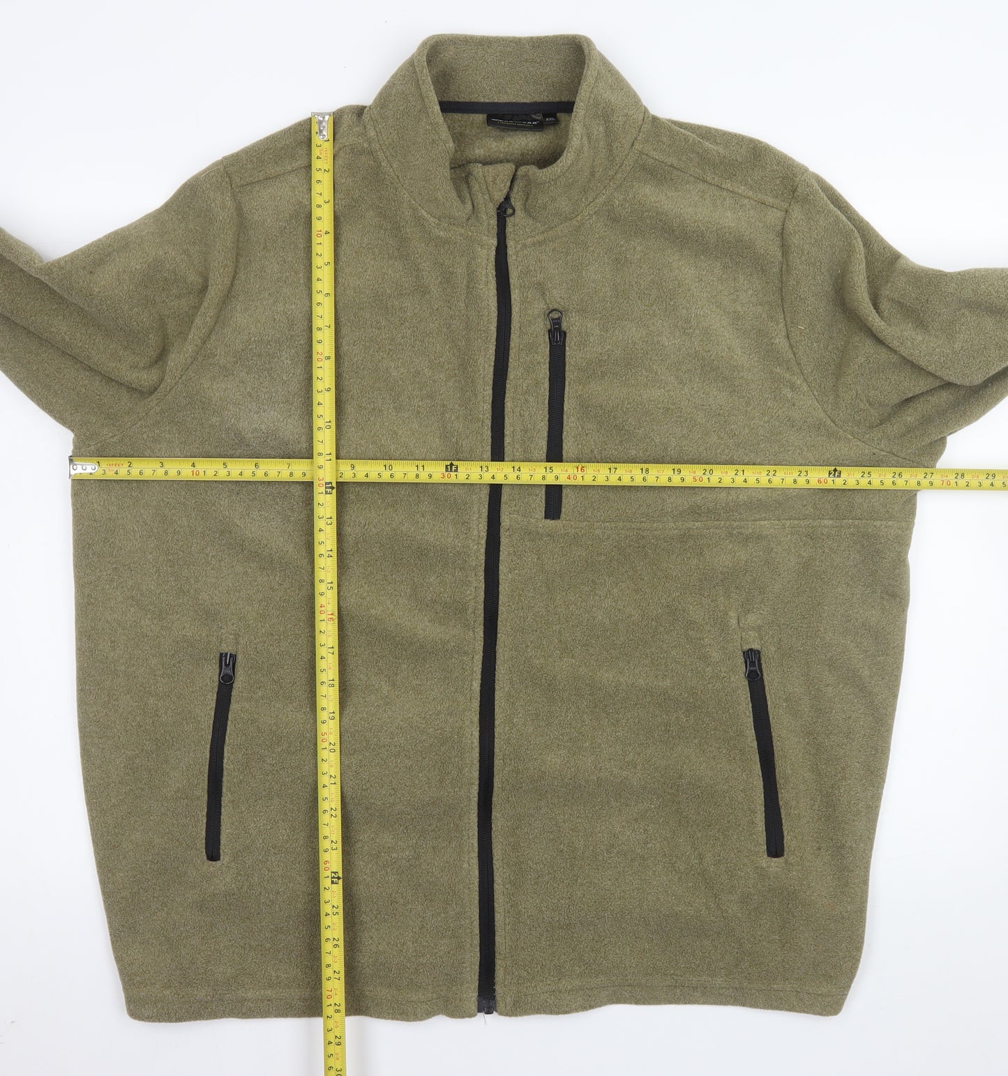 WorkWear Men's Green 2XL Fleece Full Zip Jacket