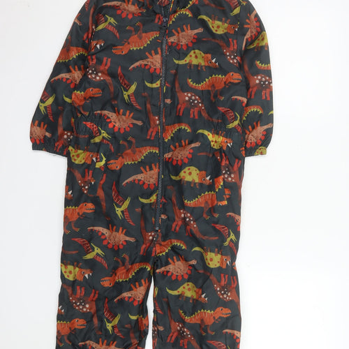 Tu Boys Multicoloured Dinosaur Print Hooded Waterproof Snowsuit 6-7 Years