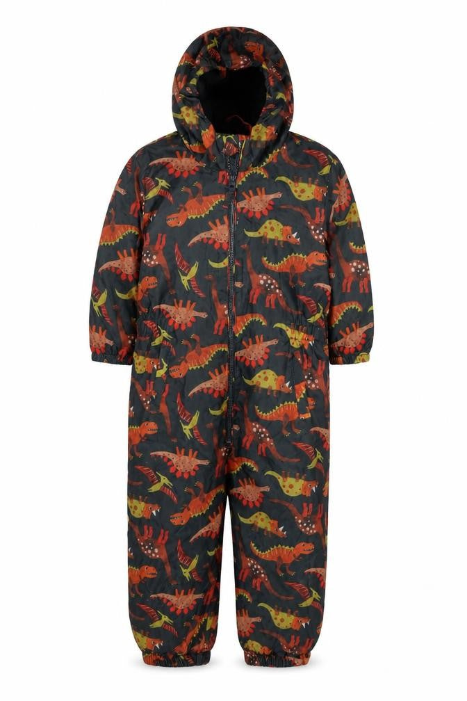 Tu Boys Multicoloured Dinosaur Print Hooded Waterproof Snowsuit 6-7 Years