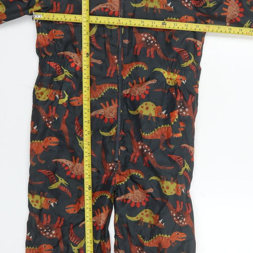 Tu Boys Multicoloured Dinosaur Print Hooded Waterproof Snowsuit 6-7 Years