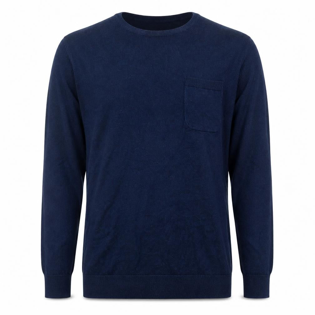Front view of Next Men’s Blue XL Cotton Crew Neck jumper