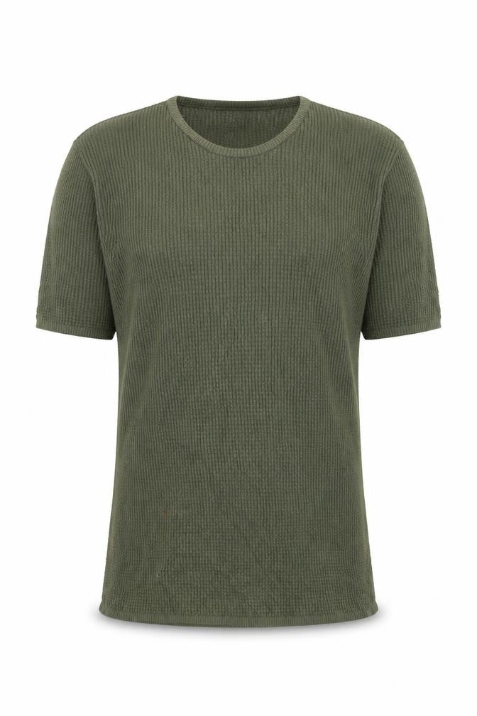 Topman Men's Green Short Sleeve Crew Neck Cotton T-Shirt Size S