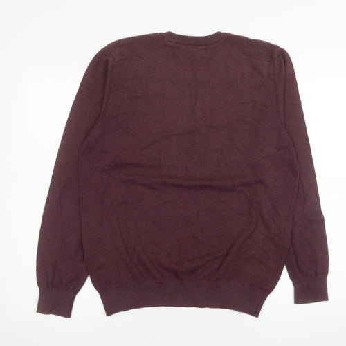 Ben Sherman Men's Red Cotton Crew Neck Jumper Size M