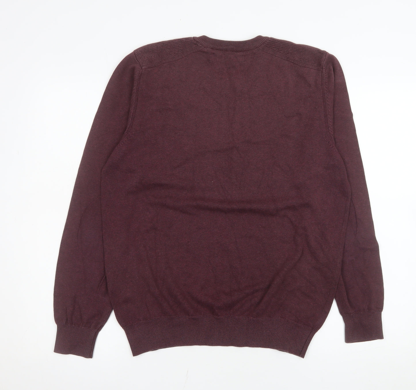 Ben Sherman Men's Red Cotton Crew Neck Jumper Size M