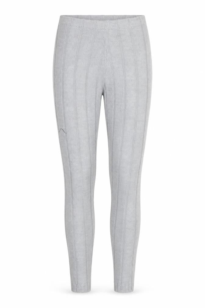 Front view of PRETTYLITTLETHING Women’s Grey Knit Leggings S Regular Acrylic