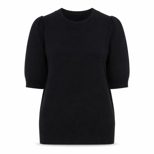 Next Women’s Black XS Puff Sleeve Crew Neck Short Sleeve Top