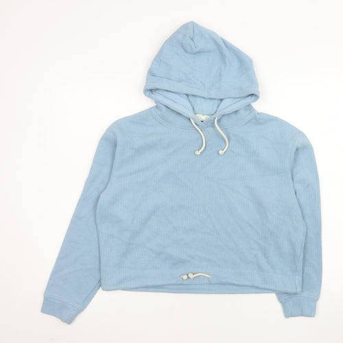American Vintage Women Blue Pullover Hoodie Size S Cotton Blend