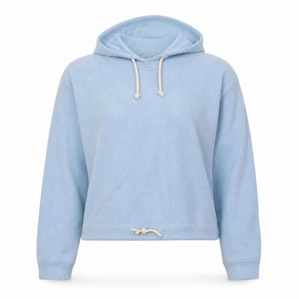 American Vintage Women Blue Pullover Hoodie Size S Cotton Blend