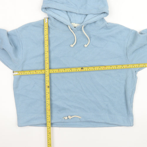 American Vintage Women Blue Pullover Hoodie Size S Cotton Blend