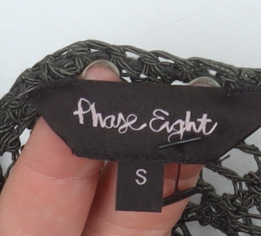 Phase Eight Women's Brown Open-Knit Cotton Jumper Size S