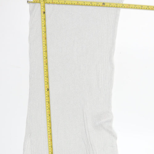 Marks and Spencer Women Silver Size 10 Sleeveless Bodycon Knit Midi Dress