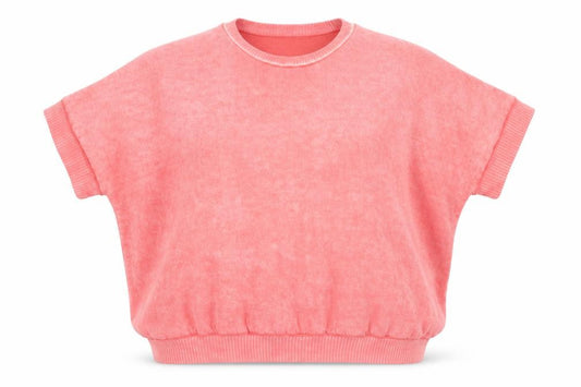 Front view of Next Women Pink XL Pullover Short Sleeve Sweater Knit Top