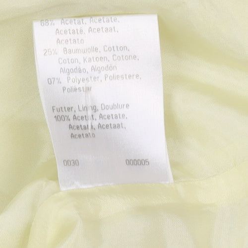 Vera Mont Women’s Yellow Textured Collarless Blazer UK 14