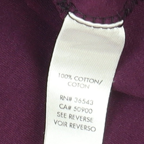 Calvin Klein Men's Purple Slim Fit Cotton Collared T-Shirt M