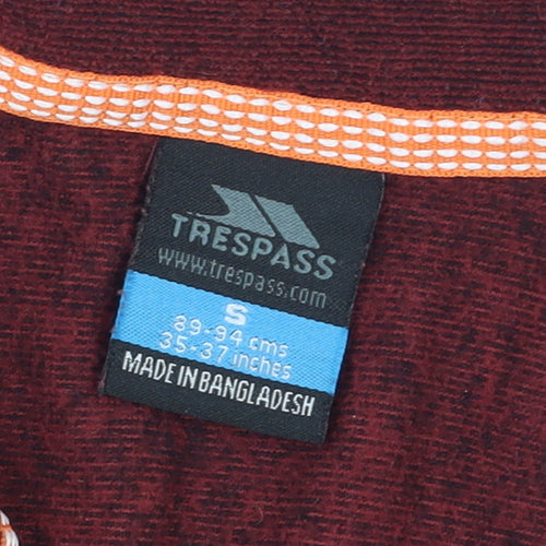 Trespass Mens Red 1/2 Zip Fleece Pullover Sweatshirt Size S