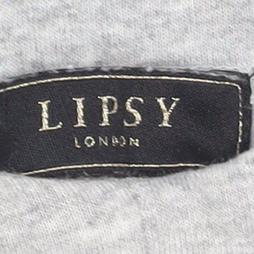 Lipsy London Women's Grey Hooded Pullover Sweatshirt Size M