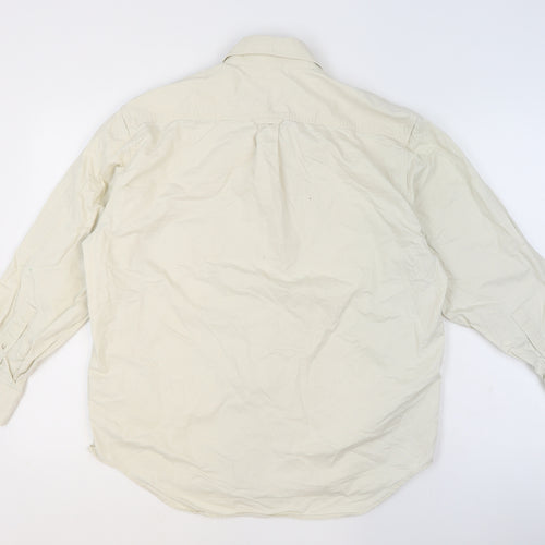Uniqlo Men’s Beige XS Regular Fit Cotton Long Sleeve Formal Shirt