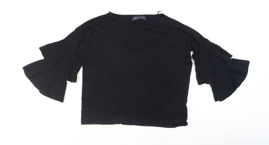 Marks and Spencer Women’s Black Bell Sleeve Knit Jumper Size 12