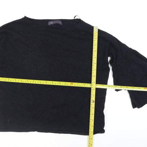 Marks and Spencer Women’s Black Bell Sleeve Knit Jumper Size 12