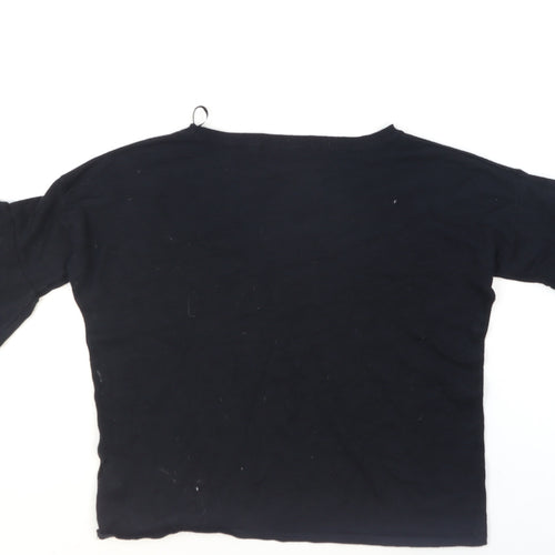 Marks and Spencer Women’s Black Bell Sleeve Knit Jumper Size 12