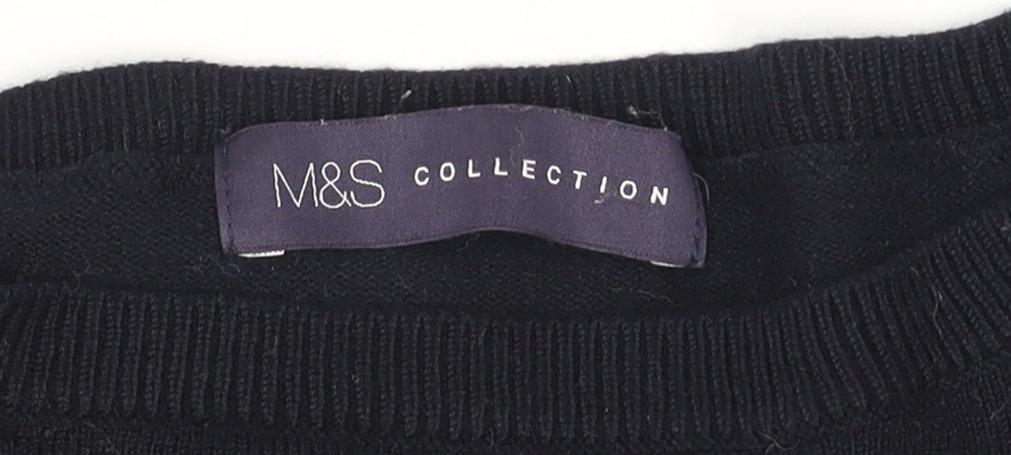 Marks and Spencer Women’s Black Bell Sleeve Knit Jumper Size 12