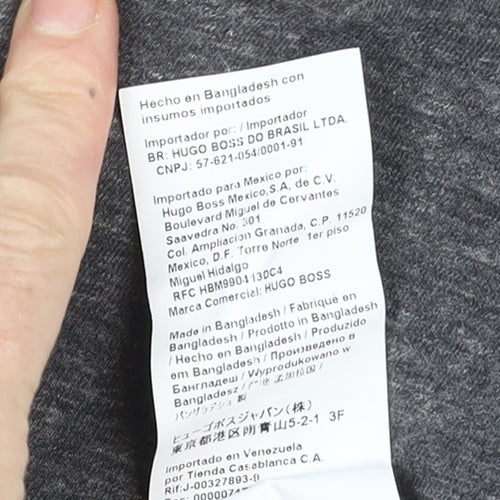 Hugo Boss Men's Grey Short Sleeve Polo Shirt Size L
