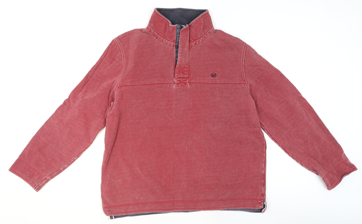 Crew Clothing Company Men Red 2XL Pullover Cotton Sweatshirt
