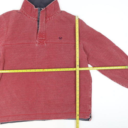 Crew Clothing Company Men Red 2XL Pullover Cotton Sweatshirt