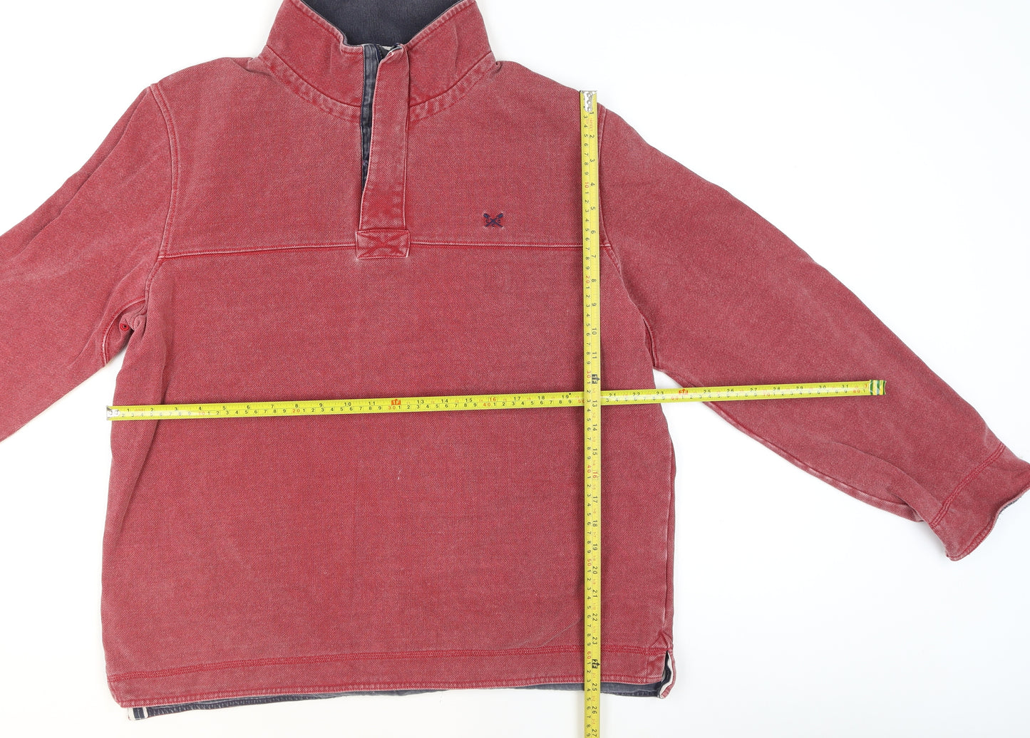 Crew Clothing Company Men Red 2XL Pullover Cotton Sweatshirt