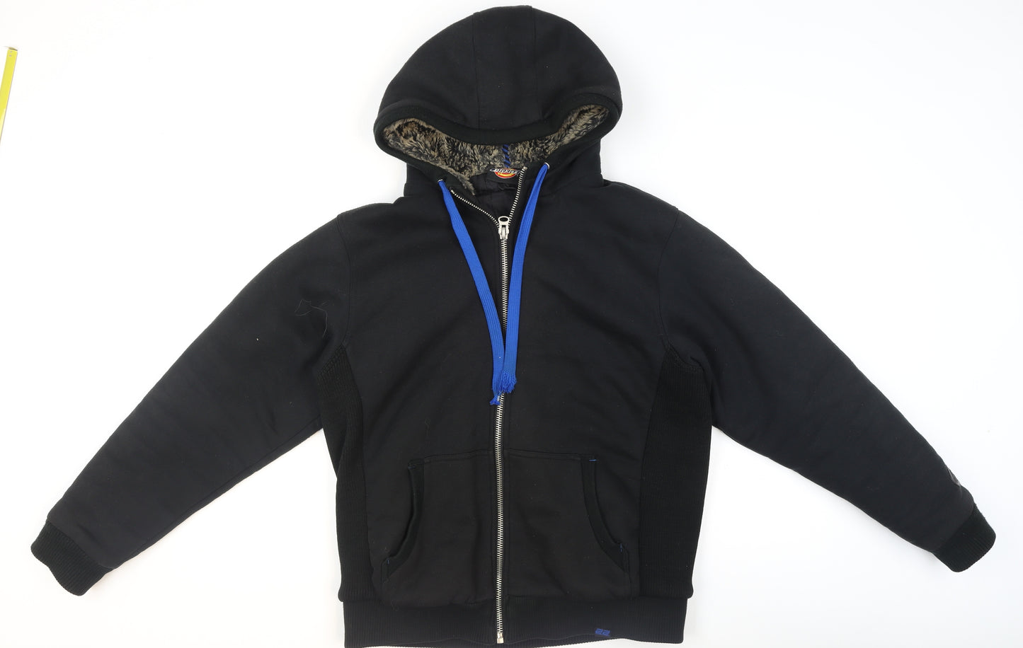 Dickies Men's Black Hooded Fleece Lined Full Zip Jacket Size M