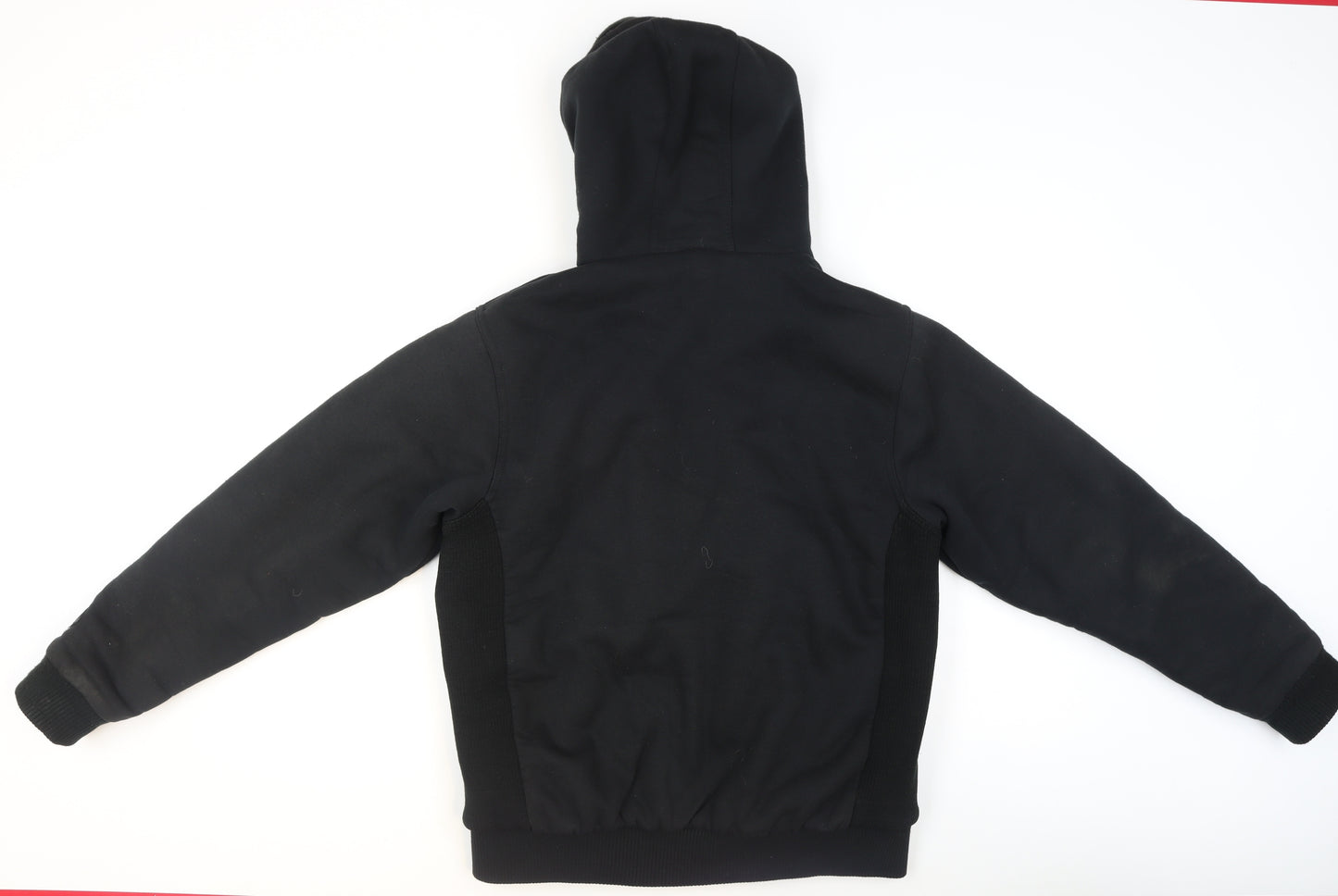 Dickies Men's Black Hooded Fleece Lined Full Zip Jacket Size M