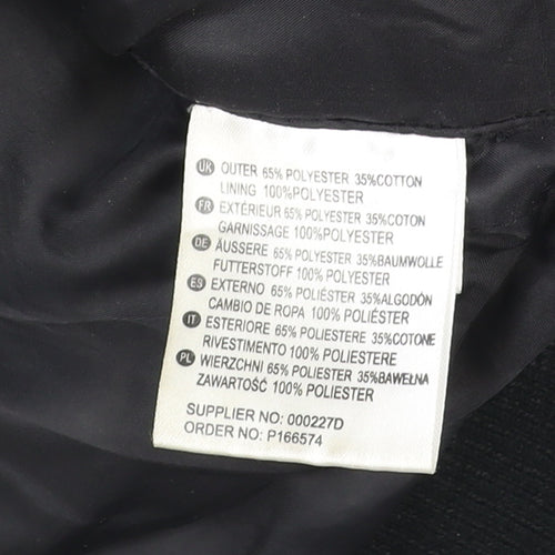 Dickies Men's Black Hooded Fleece Lined Full Zip Jacket Size M