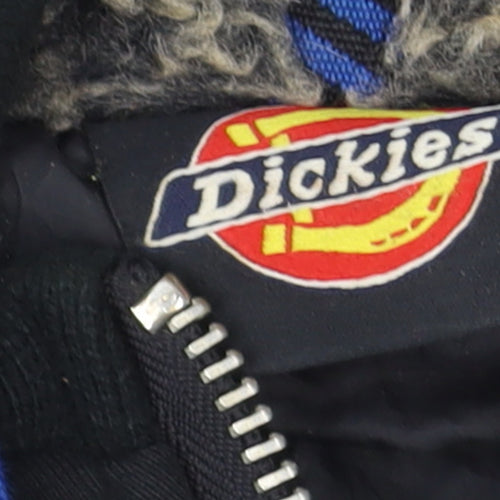 Dickies Men's Black Hooded Fleece Lined Full Zip Jacket Size M