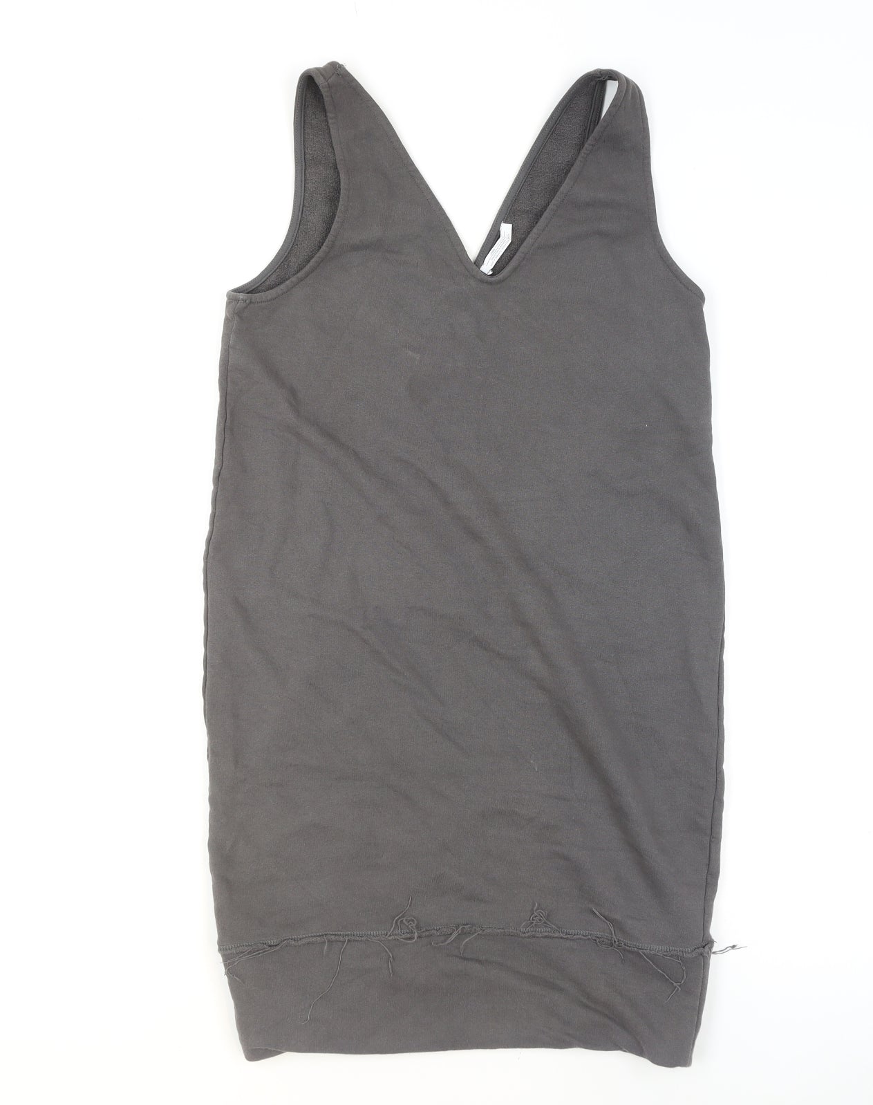 Zara Women Grey Cotton Jersey Tank Top Small