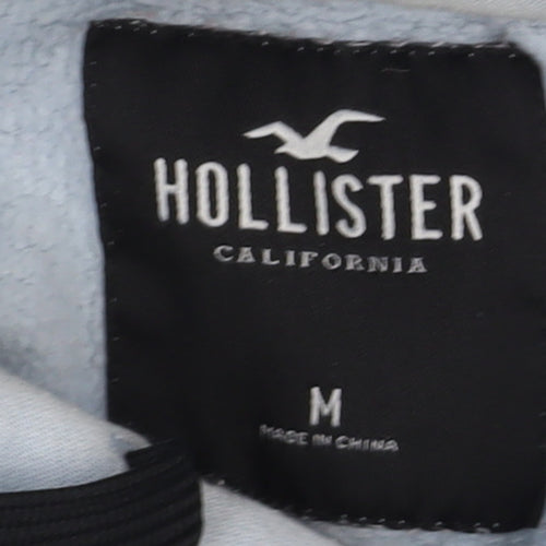 Hollister Men’s Blue Pullover Hoodie M Graphic Fleece Sweatshirt