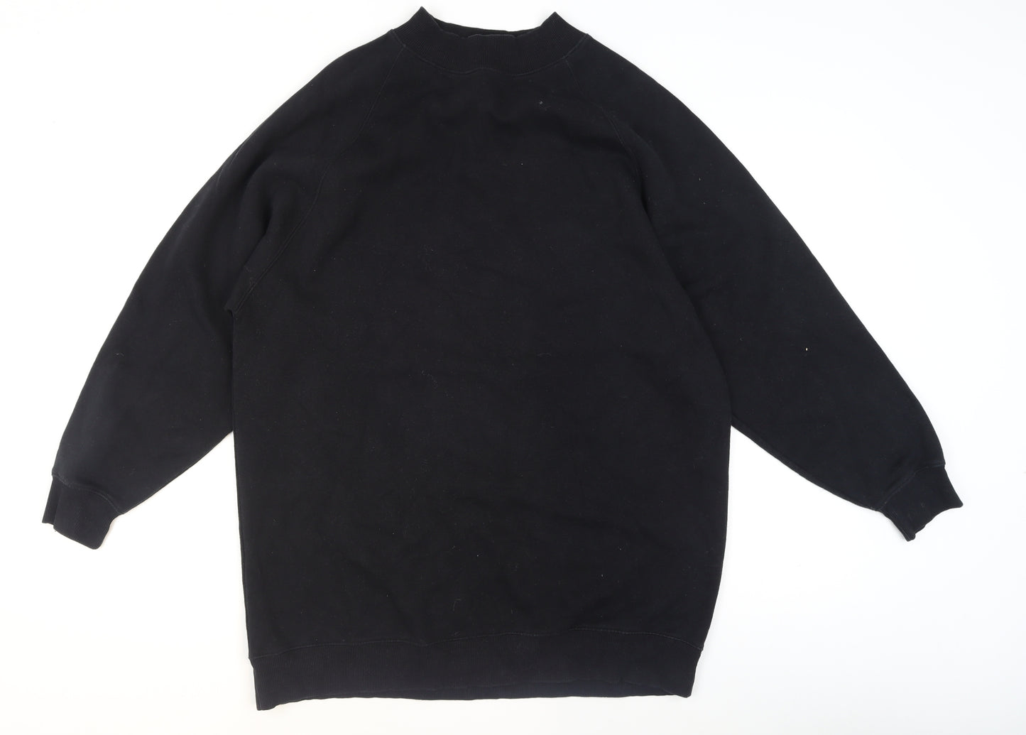 Pull&Bear Men’s Black Cotton Blend Crew Neck Sweatshirt M