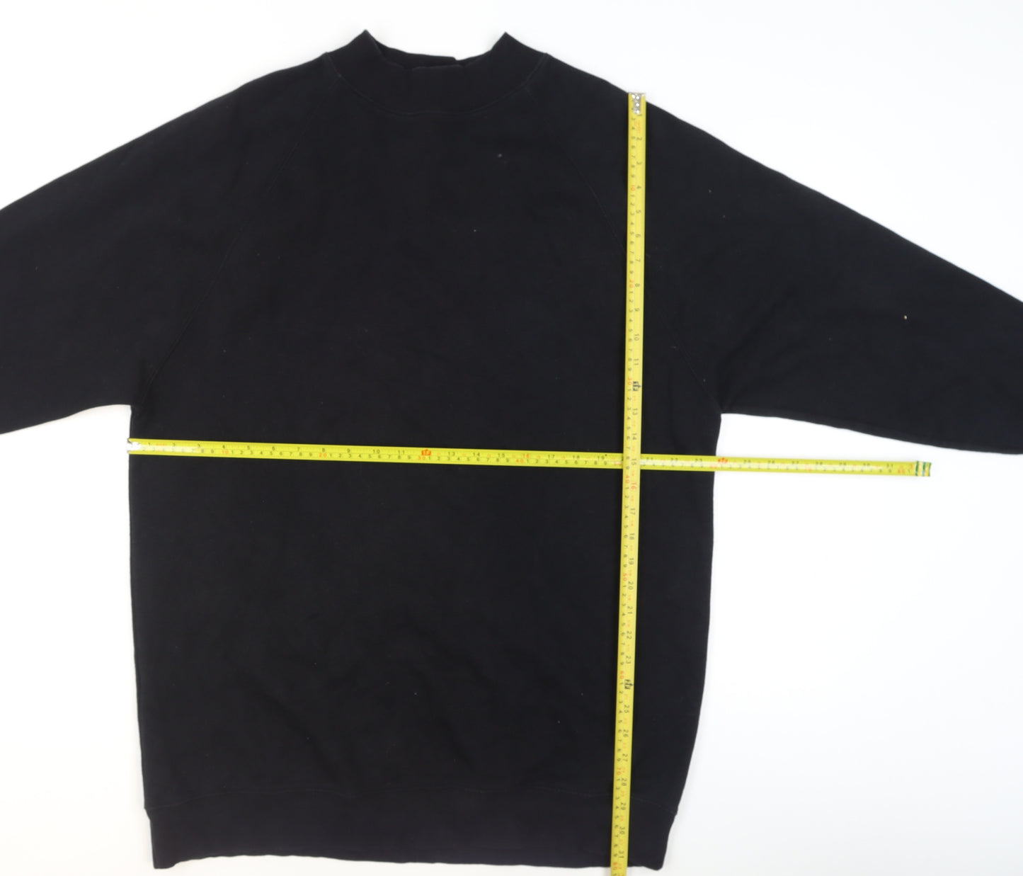 Pull&Bear Men’s Black Cotton Blend Crew Neck Sweatshirt M